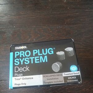 Starborn Pro Plug System Deck Pugs Trex Enhanced Scalloped 375 Pcs Toasted Sand